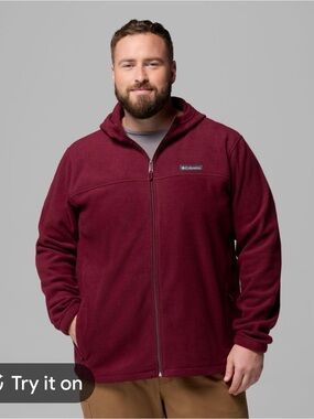 Columbia Men's Steens Mountain 2.0 Full Zip Fleece Jacket Burgundy - Size L